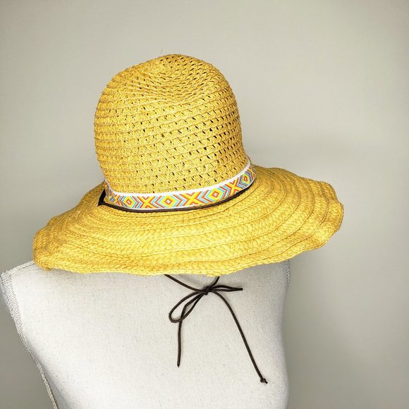San Diego Hat Company Women’s Embroidered Band Shapeable Brim Straw Sun Hat - Picture 2 of 8